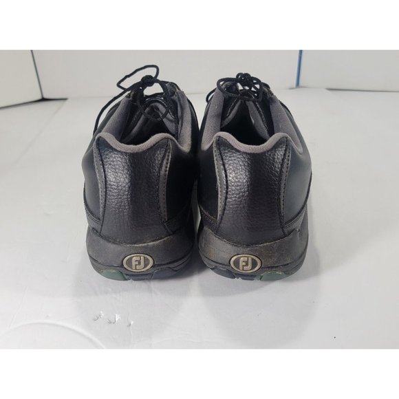 Footjoy‎ Greenjoys Golf Shoes Men's Size 11 Black Leather Cleat 45538 - Picture 4 of 7